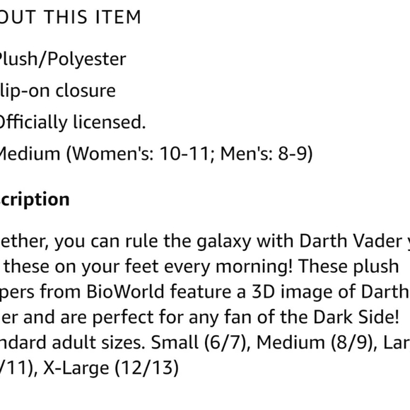 Men's Star Wars Darth Vader Plush Slippers - Picture 4 of 9